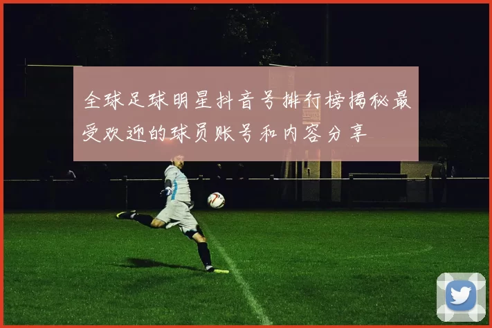 全球足球明星抖音号排行榜揭秘最受欢迎的球员账号和内容分享